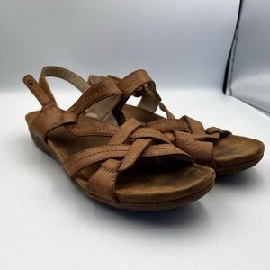 Bare Traps Womens 11 Jordyn Open Toe Casual Ankle Strap Sandals Brown Caramel